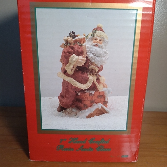 Kirklands Collectible Santa on Chimney 7" Hand Crafted Resin 1993 - Picture 3 of 8